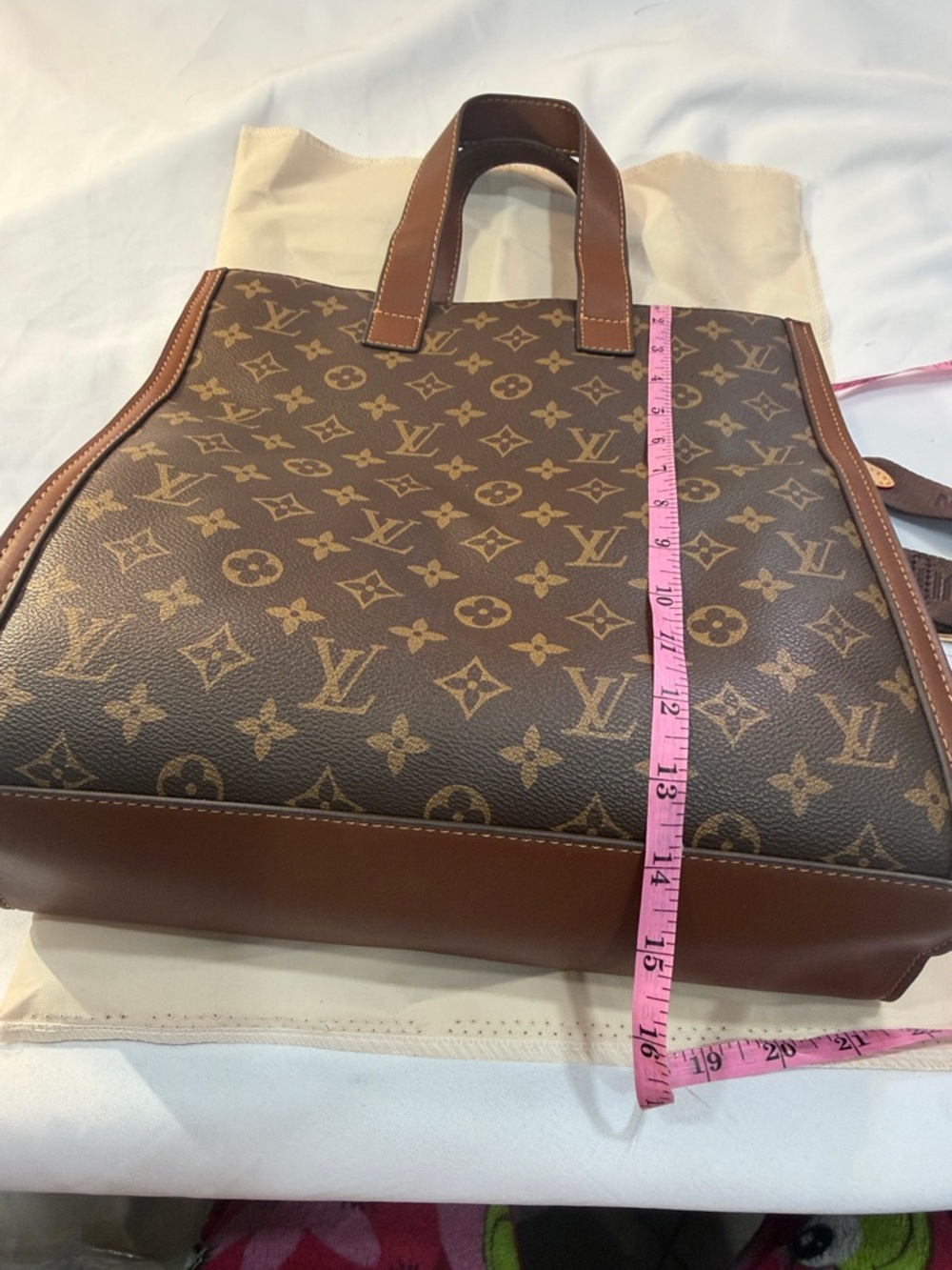 Lv Monogram Canvas Tote in Brown and Tan57 - Picture 14 of 14